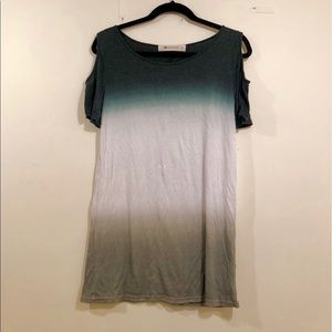 Impeccable Pig Ombré Tie Dye Mini Shift Dress